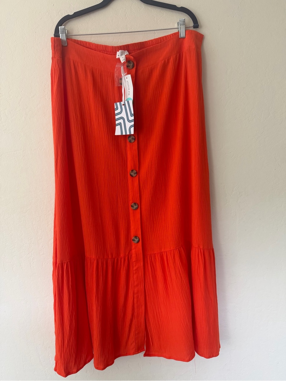 NWT Market & Spruce Lisbon Tiered Skirt Coral XXL Stitch Fix